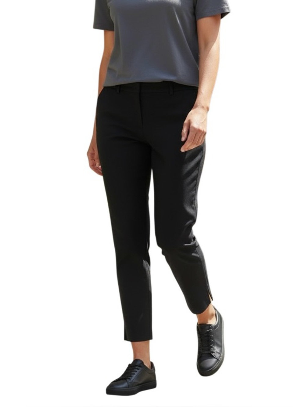 Lafayette 148 Black High Waist Cropped Ponte Dress Pants Women 18W with Stretch